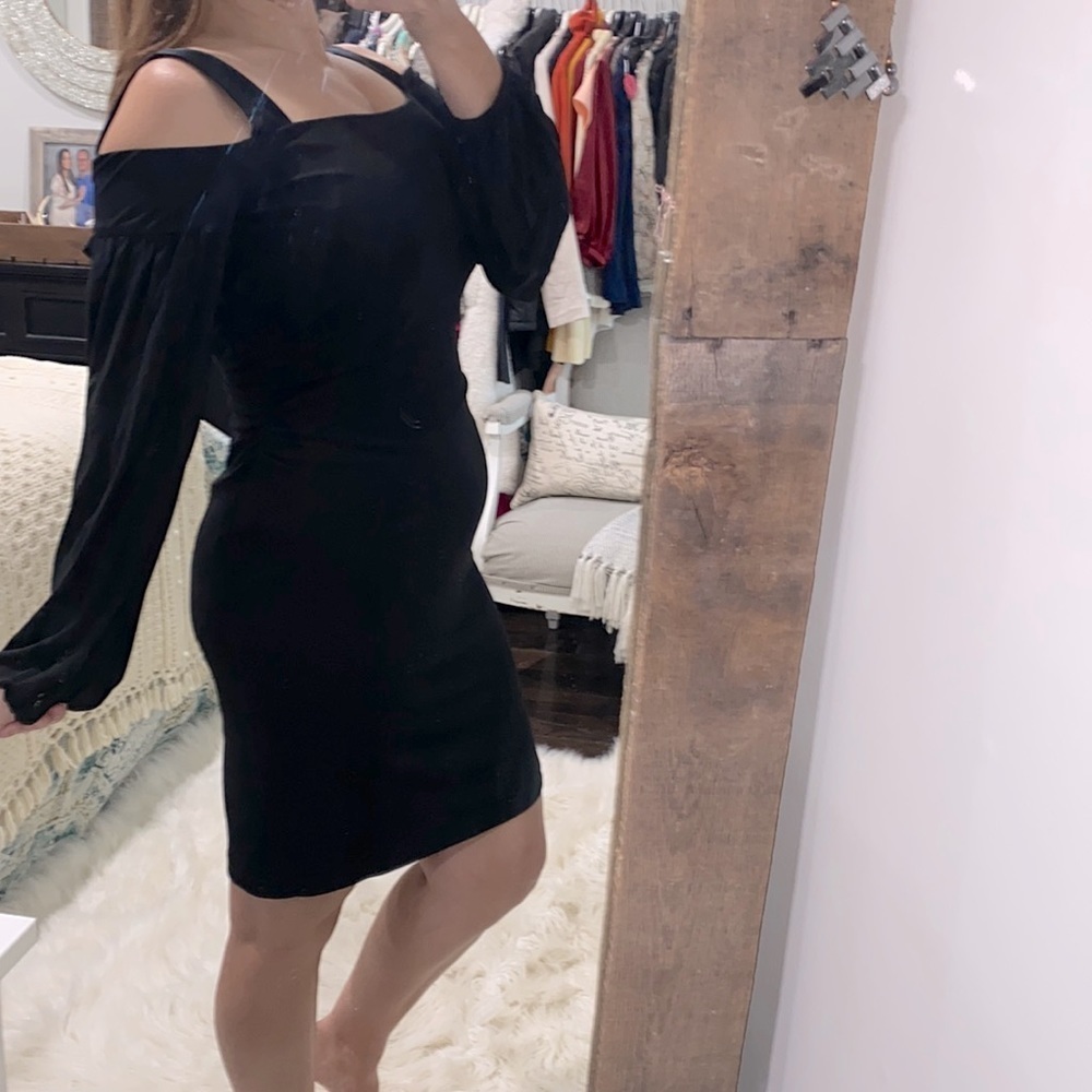 David Meister Black Sexy Cocktail Dress Size Medium